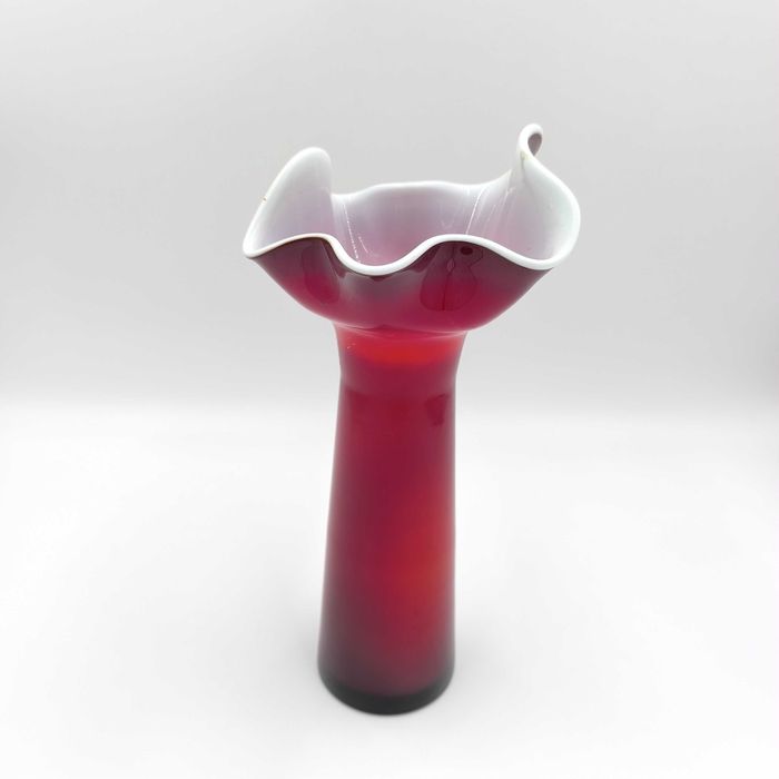 Prokuplje Wazon Dragan Drobnjak Czerwony Vintage Retro