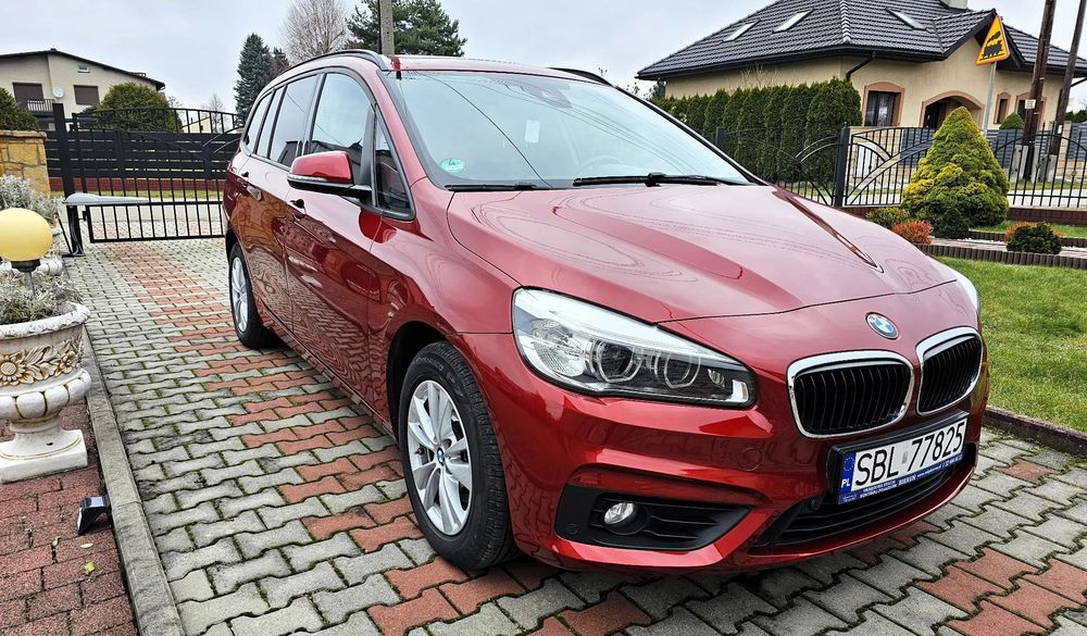BMW Seria 2 BMW 216d Gran Tourer Bordowy - Piękny