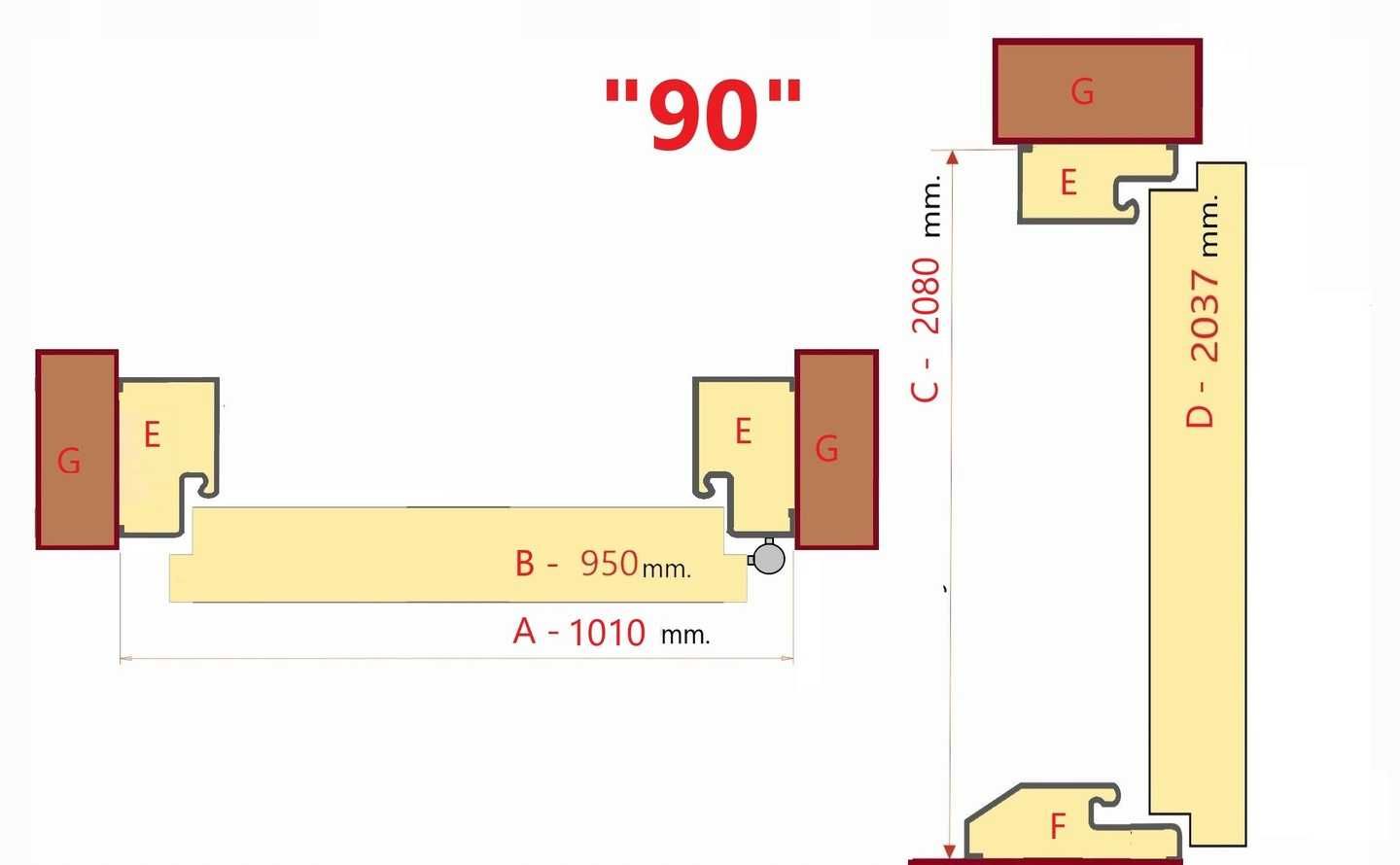 Drzwi wejściowe 72 mm SI-CP GLASS XL PREMIUM lustro wen ZŁ. DĄB 90 L/P