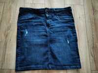 Spódnica damska 46 klasyczna jeans Yessica jNowa elastyczna pas108