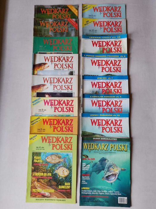 "Wędkarz Polski" zestaw archiwalnych numerów pisma