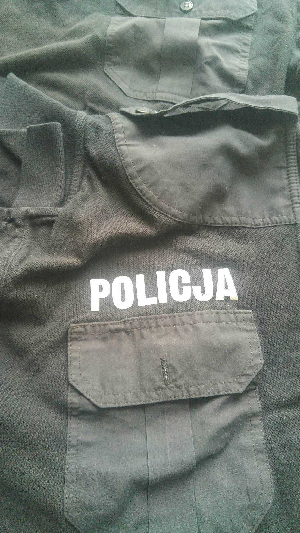 Koszulka koszulki polo Policja Czarne