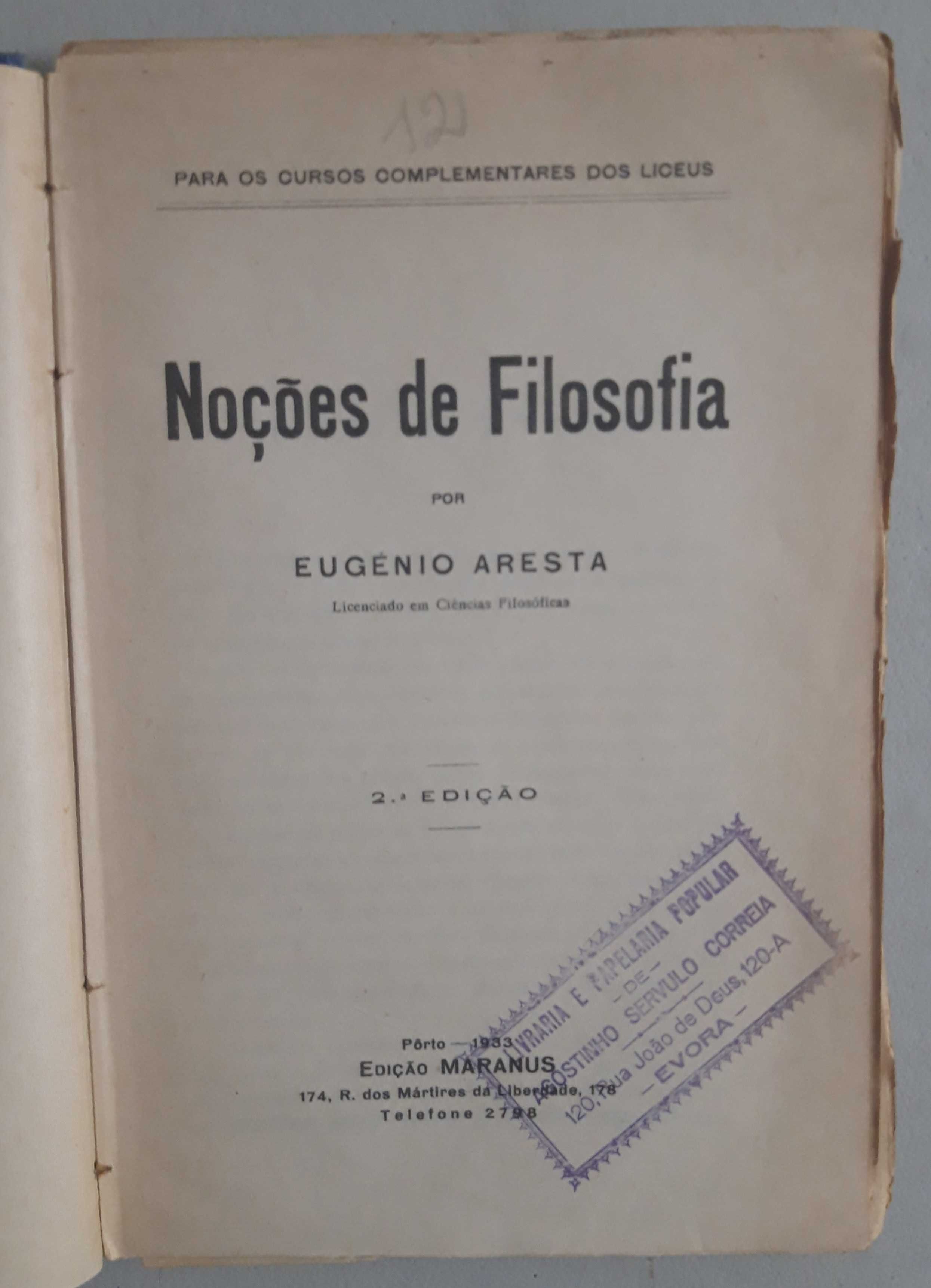 Livro PA-2 - Eugénio Aresta - Noções de Filosofia