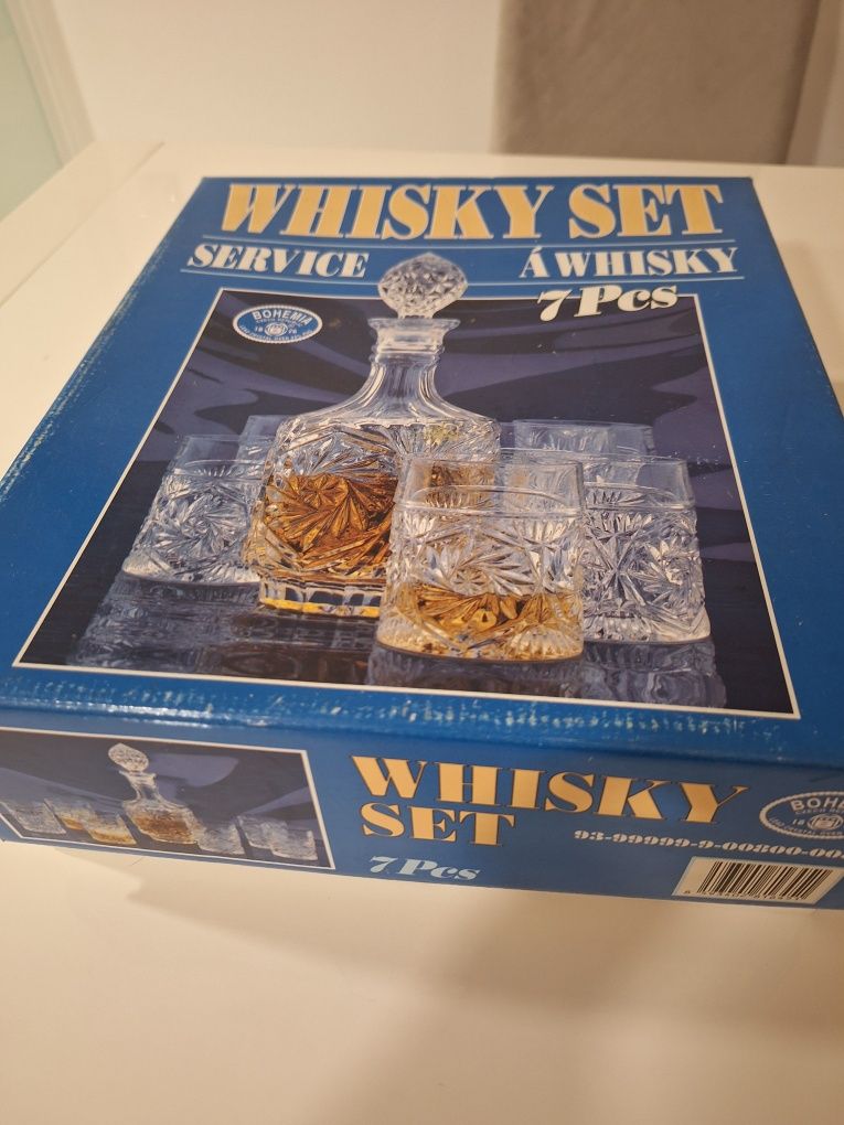 Conjunto set whisky cristal bohemia