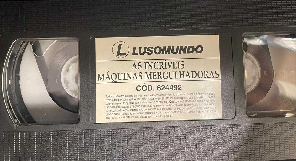 Cassete VHS Jacques Cousteau “As incríveis máquinas mergulhadoras”