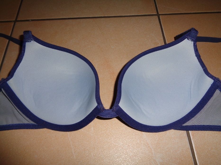 WONDERBRA niebieski biustonosz IDEALNY STAN raz nałożony 34C / EUR 75C