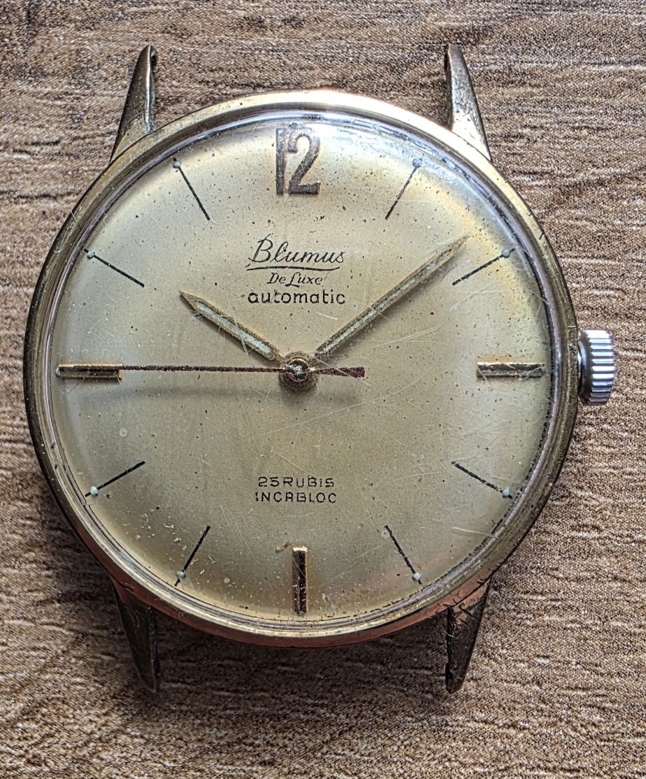 Zegarek Blumus de Luxe automatic 25 rubis imcabloc meski vintage