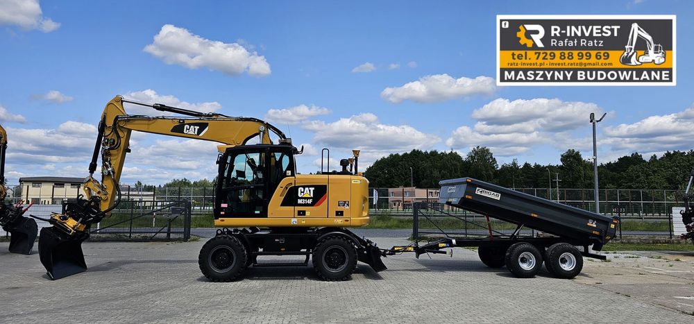 Caterpillar M314F 314 F M315F  Koparka kołowa CAT M314F 314 (M315F M316F) głowica szczypce TRIMBLE 3D