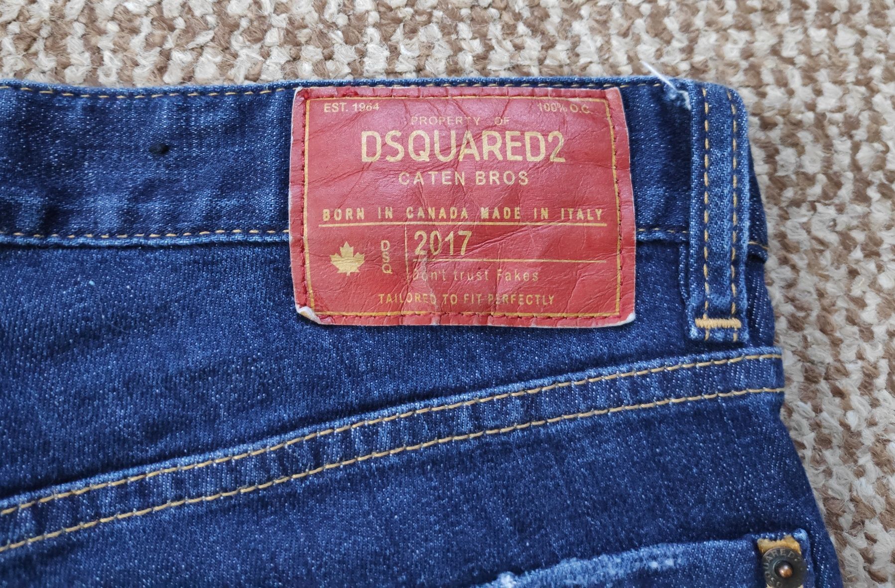 Dsquared2 джинсы slim fit с принтом made in Italy ОРИГИНАЛ 46 W30