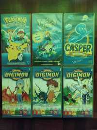 Cassetes vhs pokemon digimon casper