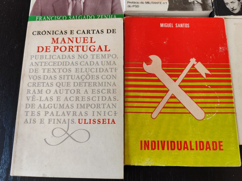 Livros antigos sobre Política (Sá Carneiro / Álvaro Cunhal)