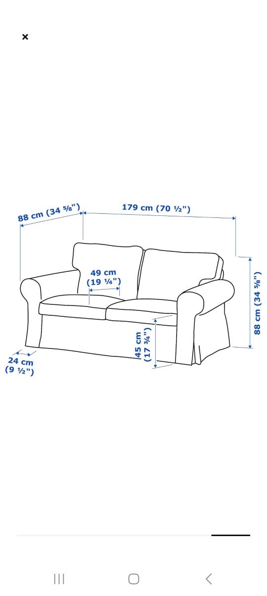 Kanapy Ikea Ektorp szarobeżowe sofa komplet