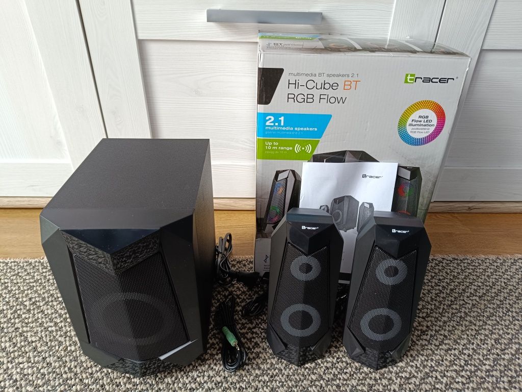 Tracer Hi-Cube BT RGB Flow – zestaw głośników 2.1 z RGB
