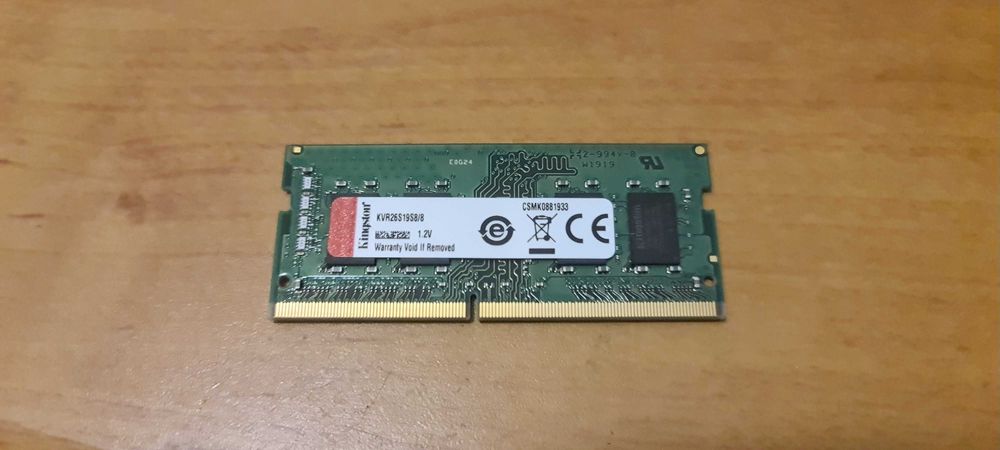 Kość pamięci KINGSTON KVR26S19S8/8, 1x8 GB, DDR4-2666, SO-DIMM