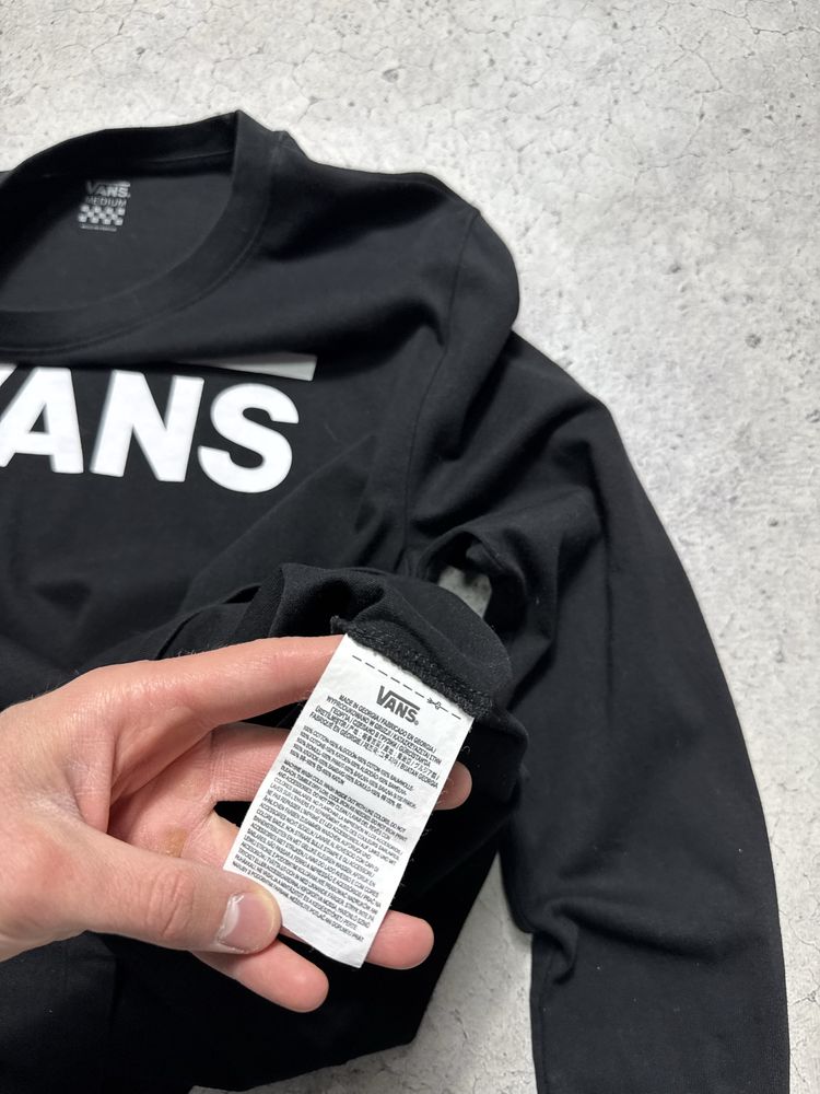 Мужская Кофта Лонгслив Vans С Большим Логотипом Оригинал Размер M