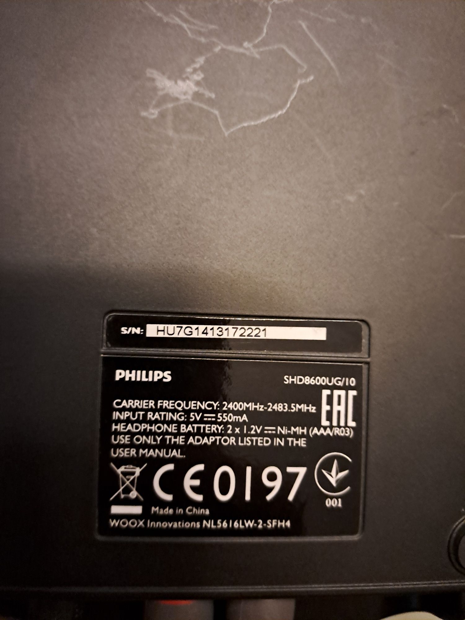 Słuchawki bezprzewodowe Philips SHD8600UG/10