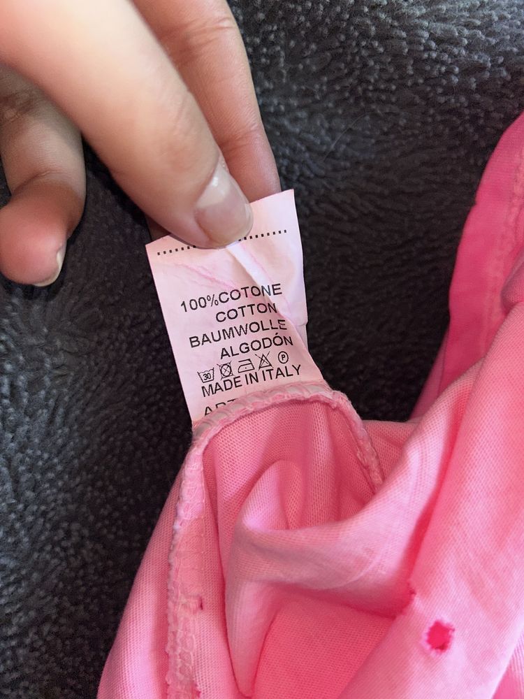T shirt bluzka neonowa z dziurkami