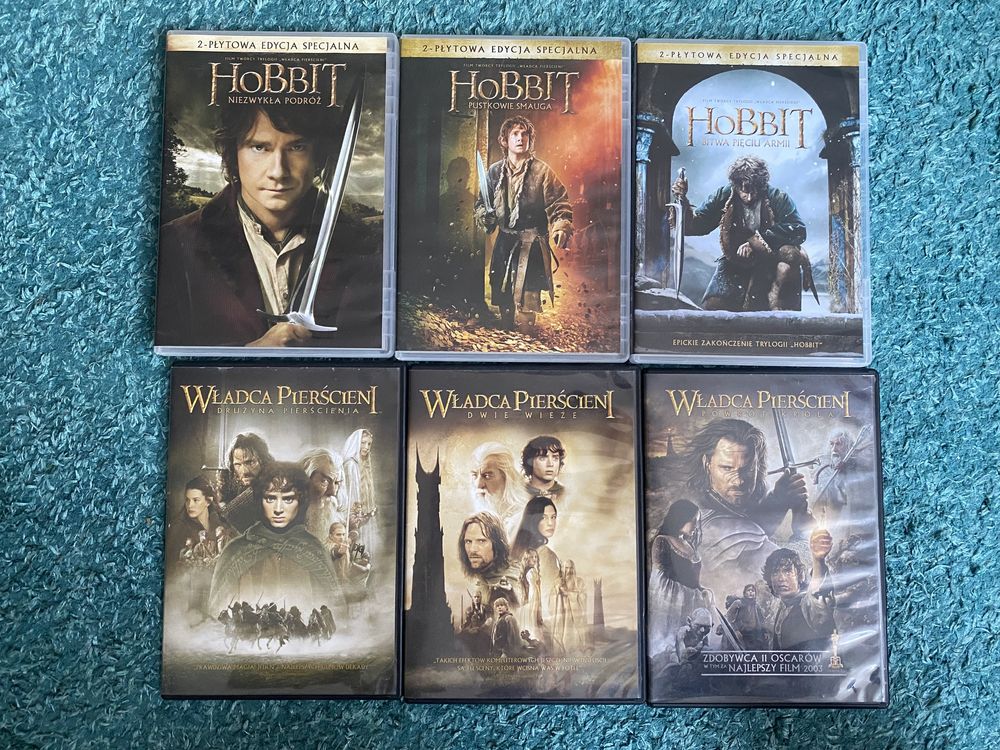 Władca pierścieni + hobbit trylogie dvd