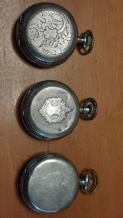 Stare zegarki kieszonkowe srebna koperta