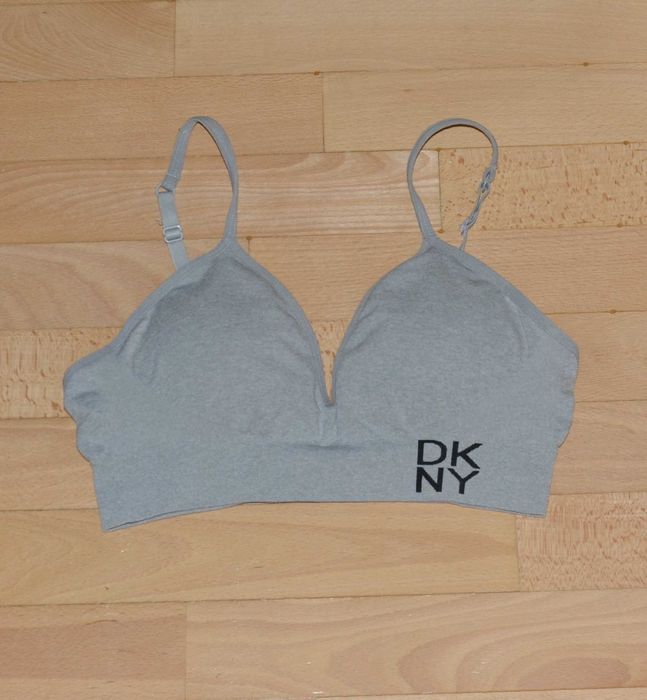 Biustonosz miękki DKNY r.M jasny szary melanż