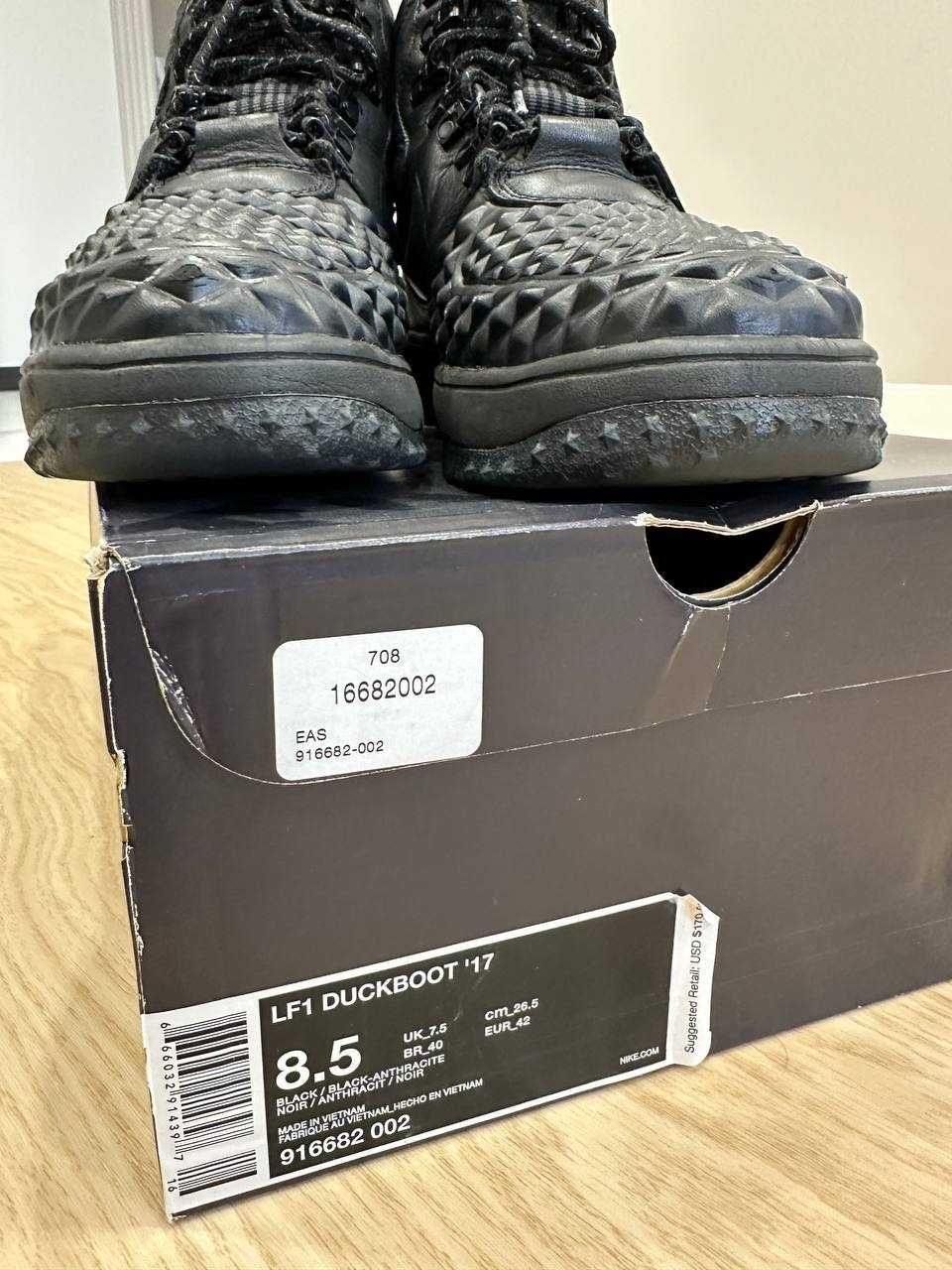 Ботинки черевики чоботи Nike Lunar Force 1 Duckboot Black