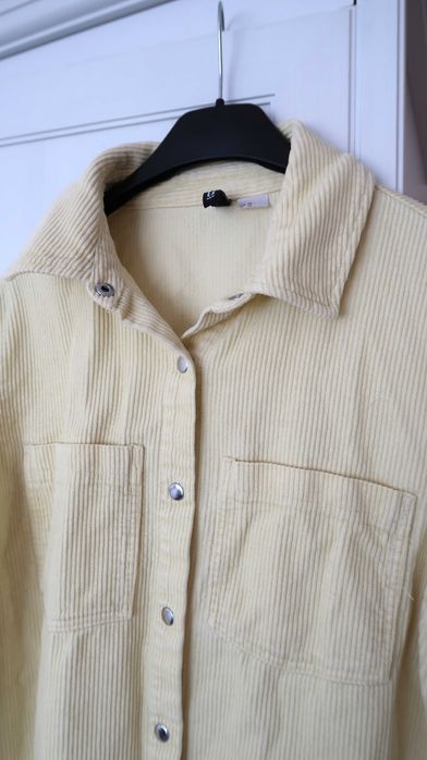 H&M koszula zółta kurtka bluza bawełna XS