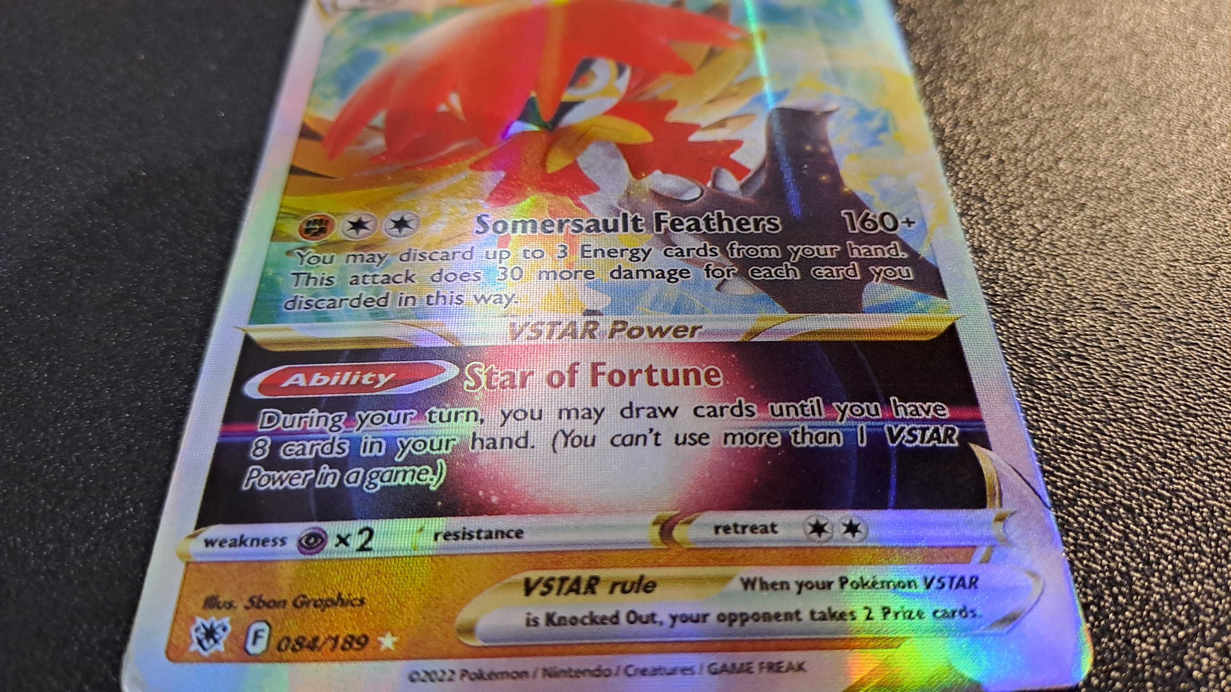 Carta Pokemon Hisuian Decidueye Vstar HP 270. Nova