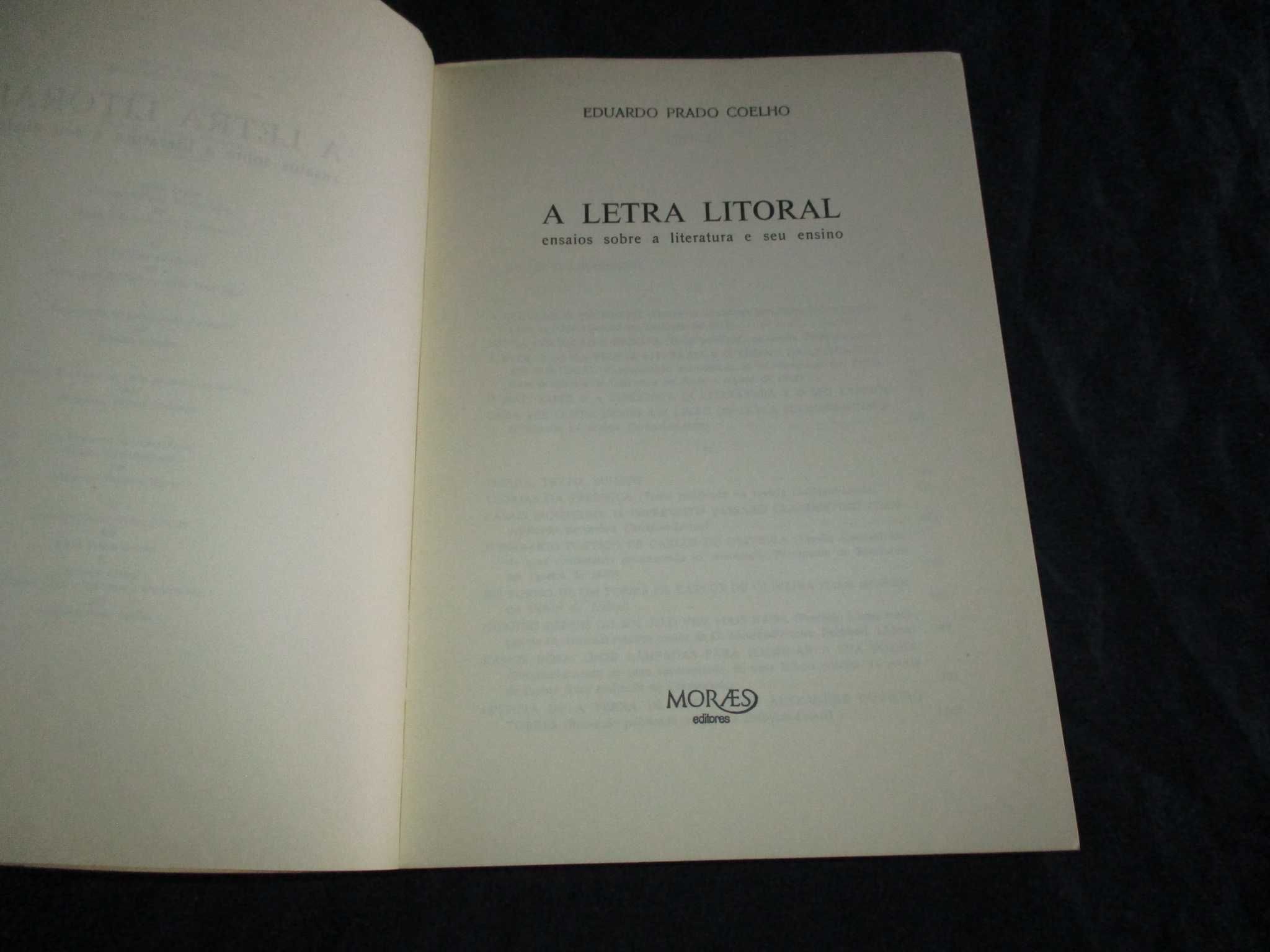 Livro A Letra Litoral Eduardo Prado Coelho