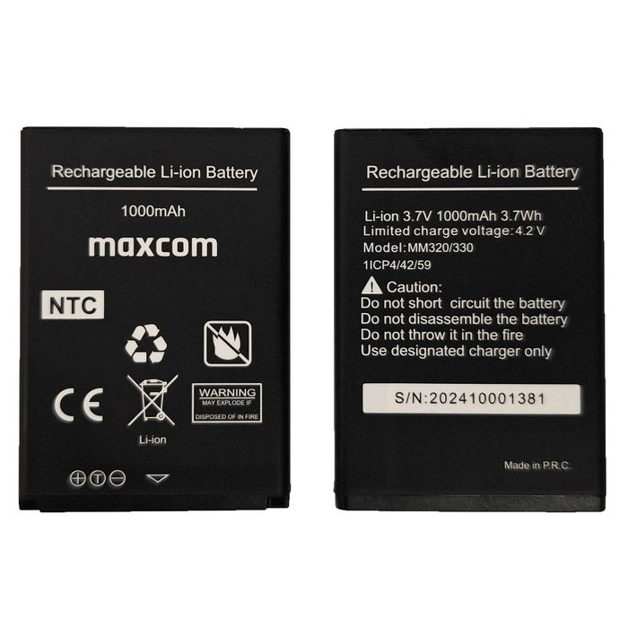 Oryginalna Bateria MAXCOM MM320 MM320BB MM330 MM330BB - 1000mAh