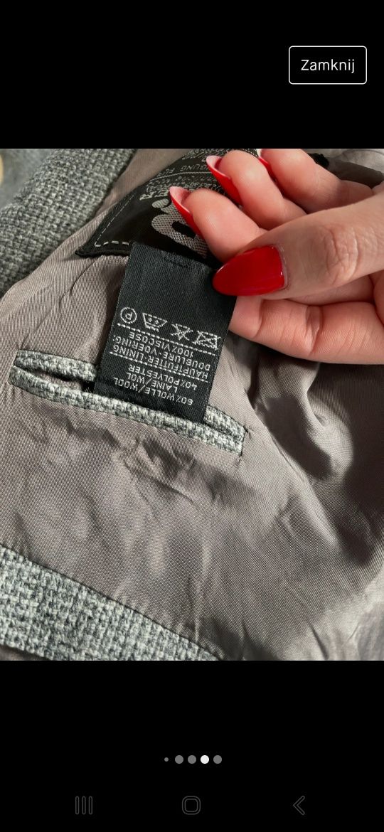 Marynarka oversize wełna