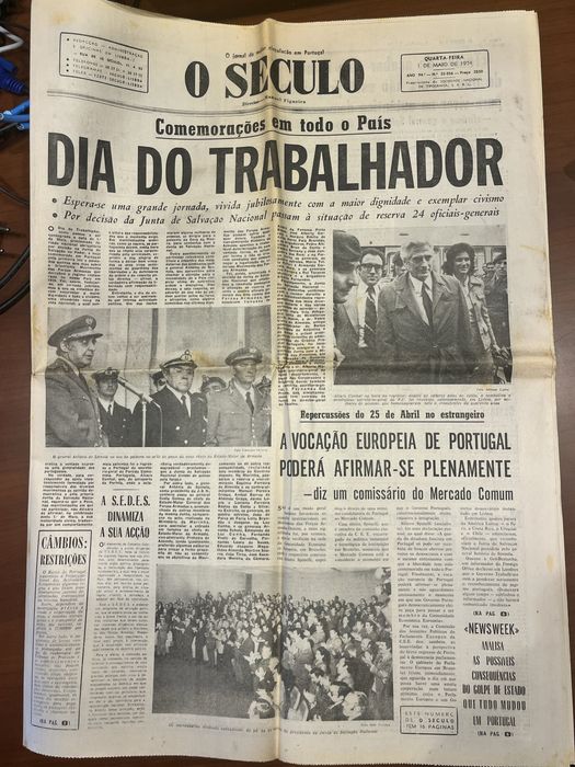 Jornal O Século - 1 de Maio de 1974