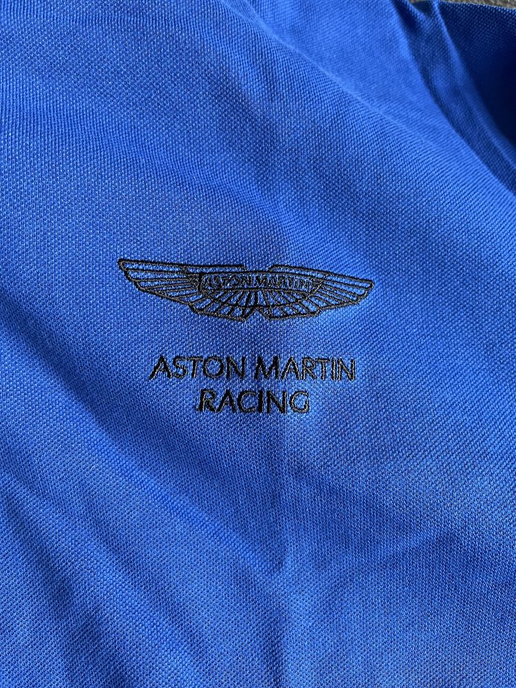 Aston Martin by Hackett long sleeve polo piquet, size XL