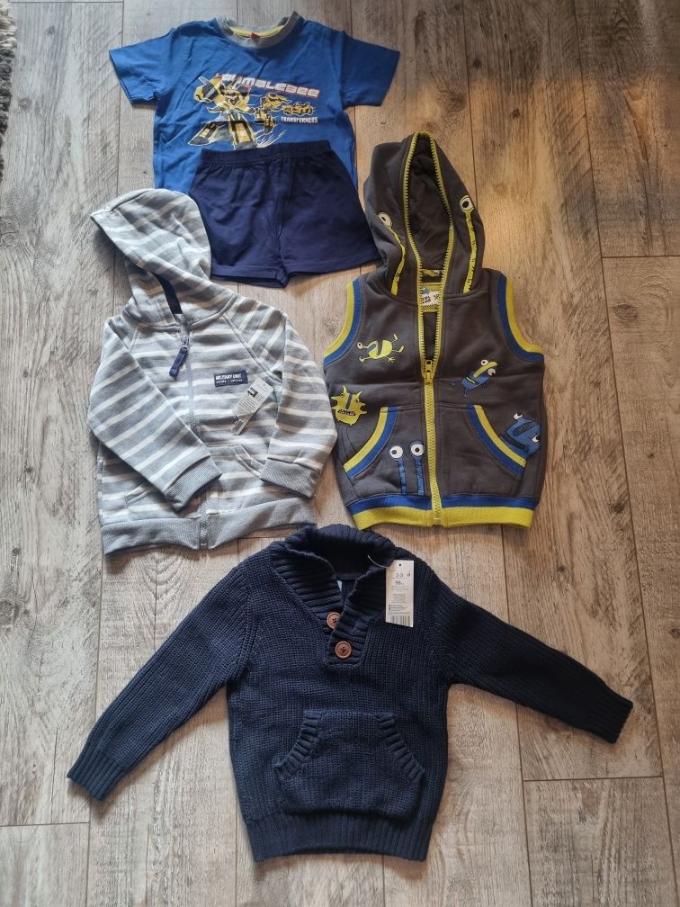 Nowy elegancki sweter dla chłopca, bluza, kamizelka, pizamy  98cm