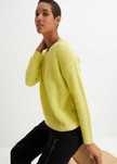 B.P.C sweter limonkowy melanż dekolt w serek ^44/46