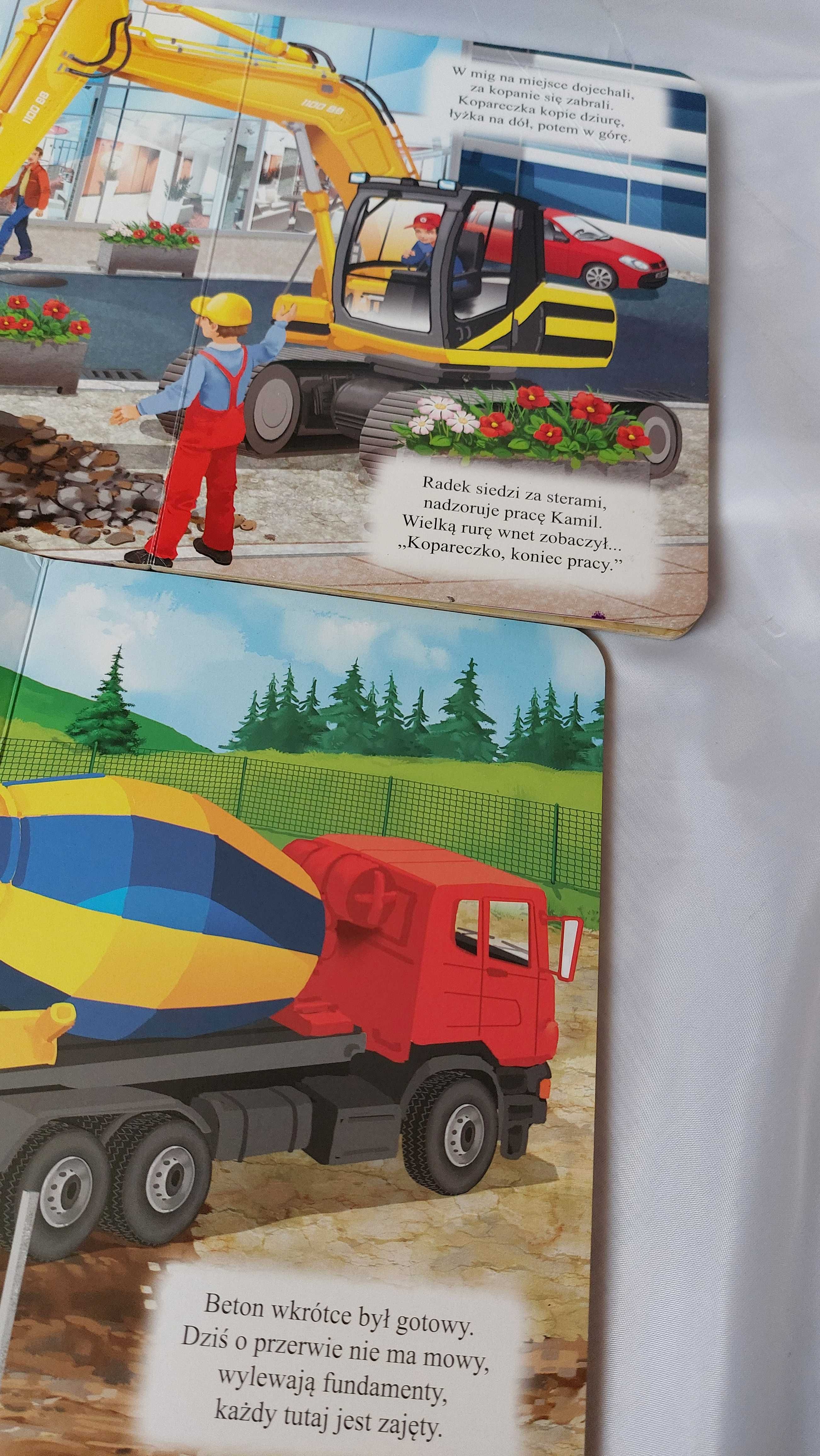 Ksiazka Betoniarka Koparka sztywne karty dla chlopca maszyny budowlane