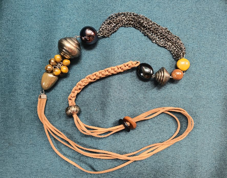 Wisior naszyjnik na rzemyku