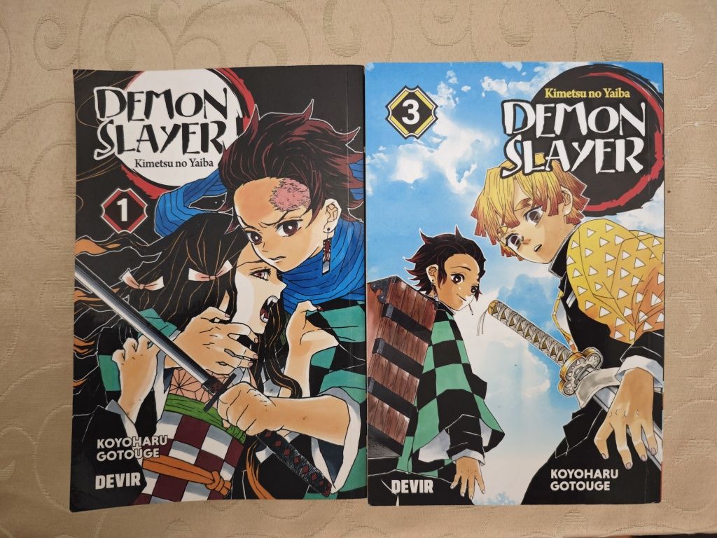 Mangás Demon Slayer (1 e 3)