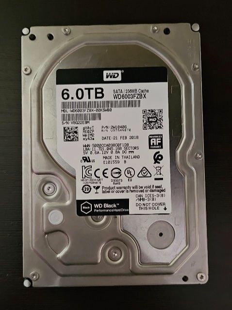 Dysk 6TB BLACK WD6003FZBX SATA 3,5" 7200RPM