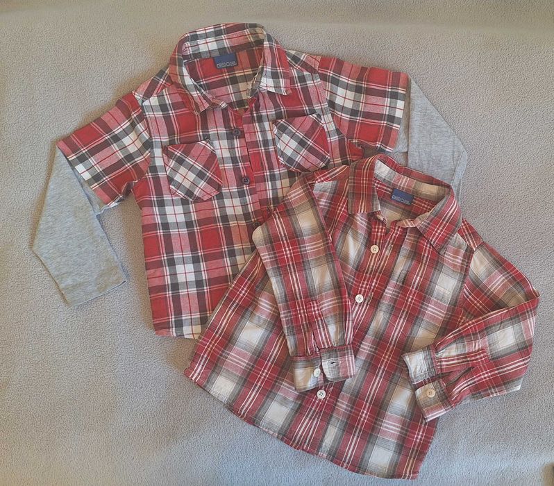 Koszule w kratę dla 2-3-latka