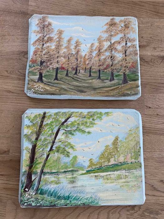 Obraz olejny Michał Silski 2 szt.