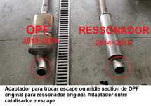 Adaptador de escape MINI F56 OPF para sem OPF