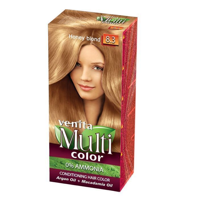 Venita Multicolor Pielęgnacyjna Farba Do Włosów 8.3 Miodowy Blond (P1)