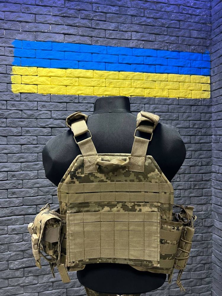 Плитоноска оригинал АТТАСК пиксель, плитоноска з підсумками піксель