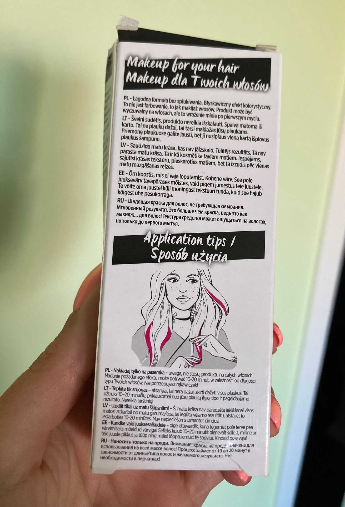 Farba make up do włosów pasemka Loreal Colorista Pink