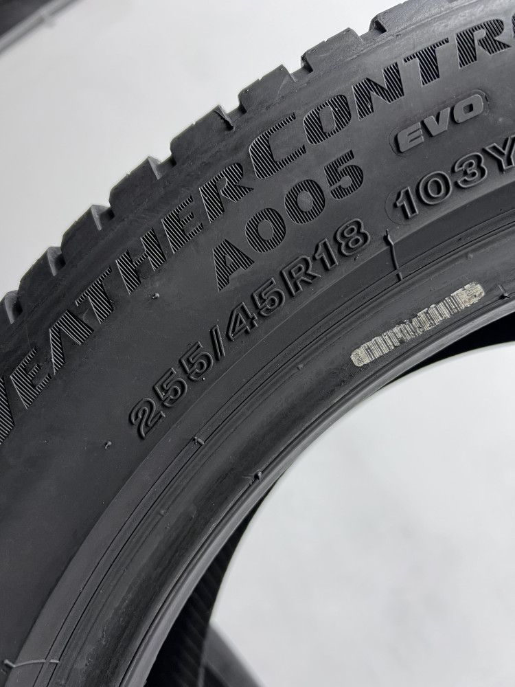 2шт всесезон 255/45/R18 2022р Bridgestone Weather Control A005 Evo