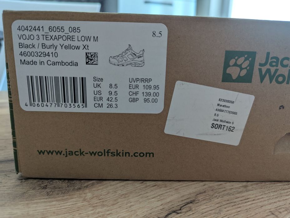 ОРИГІНАЛ Jack Wolfskin Трекінгові напівчеревики VOJO 3 T// 42.5