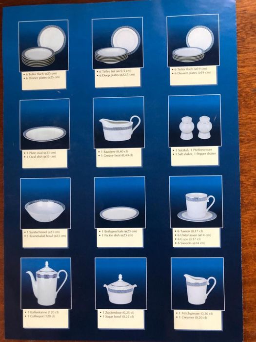 Zastawa stołowa / Serwis kawowo-obiadowy Hoffman 41 el. (6-osobowy)