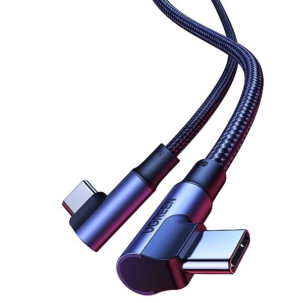Kabel Ugreen US335, 70698 kątowy USB-C - USB-C PD QC FCP 100W 5A 480Mb