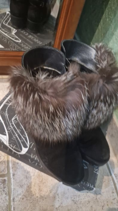 Чорнобурка, дублянка, ботінки VITTO ROSSI, хутрова шапка 3 в 1