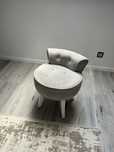 Fotel pufa do toaletki Glamour Kryształki Home & you